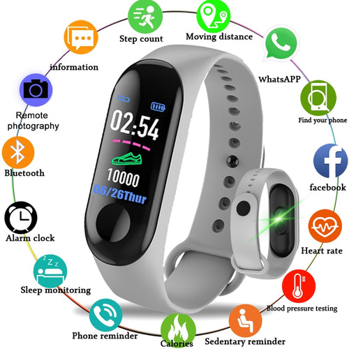 Electronic Smart Watch Women Men Unisex Heart Rate Monitor Fitness Tracker Smartwatch For Android Phone