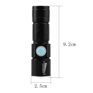 Hot 2000LM Q5 LED waterproof Super Bright Tactical Rechargeable USB Flashlight Torch Zoom Adjustable Quality New