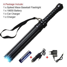 Load image into Gallery viewer, Sets Powerful Zoomable XML Q5 Led Flashlight Telescopic Self Defense Stick Tactical Baton Rechargeable Flash Light Torch 18650
