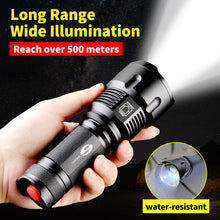 Load image into Gallery viewer, SHENYU Powerful Tactical LED Flashlight CREE T6 L2 Zoom Waterproof Torch for 26650 Rechargeable or AA Battery Bike Flashlight